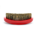 Customized Processing Man's Bristle Hair Brush Arc Curved Beard Comb Solid Wood Hard 360 Wave Curve Brush